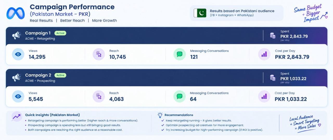 Al-Wahad Traders campaign performance overview